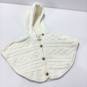 Gymboree Knit Shawl Cape Sweater with Hood and Button Front 6-12 months